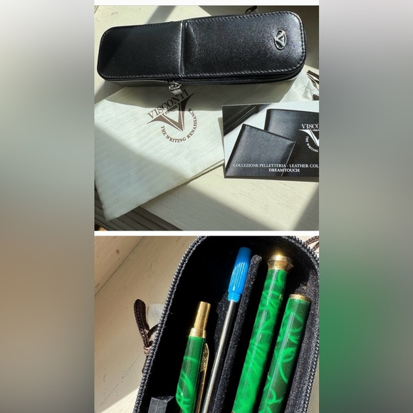 Visconti Black Leather Pen Case - Picture 6 of 6